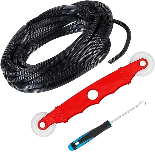 網戸 張り替え用品 3点セット 押さえツインローラー、網戸用押えゴム、押えストリップしゅつりょくき ..