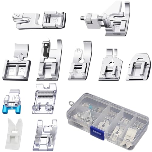 ミシン押え金具11個セット ミシン押さえ金具 家庭用ミシン押さえ 交換用ミシン押さえ 金属製 裁縫用 多..