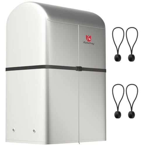 Rosefray タイヤラックカバー 420D 厚手 防水 屋外 8本 収納 防水 保管カバー 収納袋付き 130×88×175cm シルバー