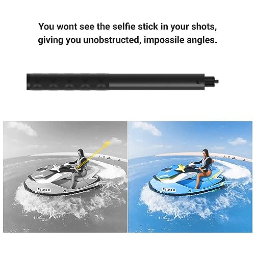 2m自撮り棒 目に見えない 自撮り棒 1/4インチネジ 長さ調節可能 Insta360 X5/X4/X3/ONE X2/Insta360 ONE