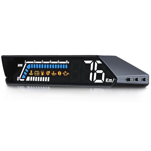 wiiyii obd2マルチメーター 、車 ヘッドアップディスプレイ、タコメーター、マルチメーター、多機能デ..