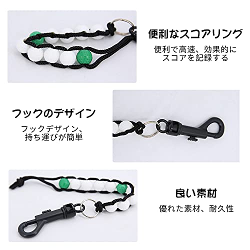 Doyeemei スコアボード ゴルフスコアカウンター 得点板 2個 ゴルフアクセサリーゴルフ用のシンプルな ゴルフスコアキーパー ホワイト