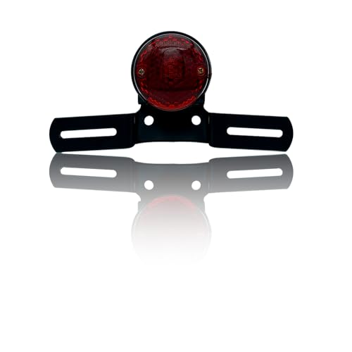 KSHOSIYOK バイク テールランプ led 赤 丸 汎用 Eマーク 車検対応