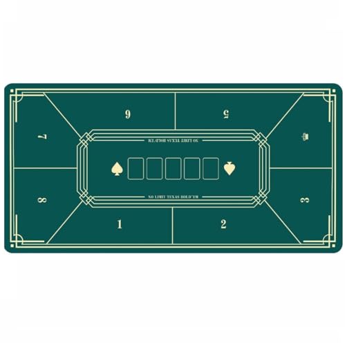 siawadeky ポーカーマット 8人用 ポーカーテーブル プレイマット 滑り止め 騒音軽減 防水 折りたたみ ホームエンターテイメント ボー