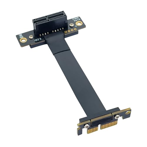10Gtek PCIE 3.0 延長ケーブル X1 to X1 オス-メス スロット 90°to 90° ライザーケーブル ライザーカー..