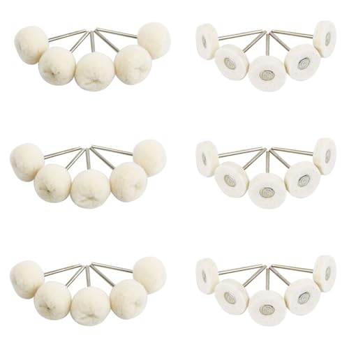 AmoYoung リューターバフ フェルトバフ 2種類 ホイール型 鏡面研磨や金属磨き仕上げ 電動 ドリル ルー..