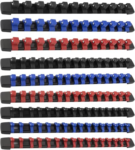 Gunpla ソケットホルダー 9PCS 差込角6.35mm1/4 差込角9.5mm3/8 差込角12.7mm1/2 129コマ ソケット収納