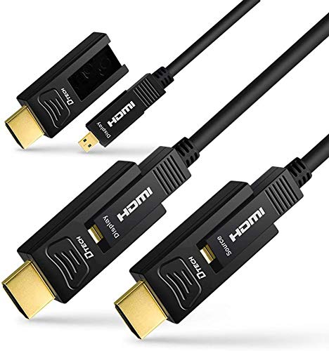 DTECH 配管用 着脱式 HDMI光伝送ケーブル 30m HDMI タイプA ＋HDMI タイプD 4K 60Hz ハイスピード 18Gbps