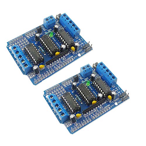 KKHMF 2個 L293D モータ ドライバー拡張ボード 基板モーター モータ制御シールド Arduinoと互換