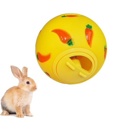 TerraShine うさぎ おもちゃ ボール ペットスローフィーダー スナックおもちゃボール インタラクティブおもちゃ 噛みにくい餌やりおもち