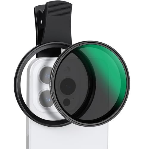 K&F CONCEPT NDフィルター ND2-32フィルター+スマホ用グリップ キット段階光量調整＆スローシャッター..