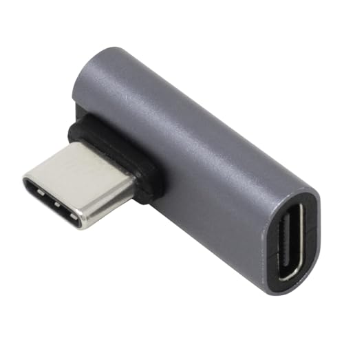 アイネックス PD100W対応 USB3.2Gen2変換アダプタ Cメス - Cオス 横L型フラット U32CC-LFAD2