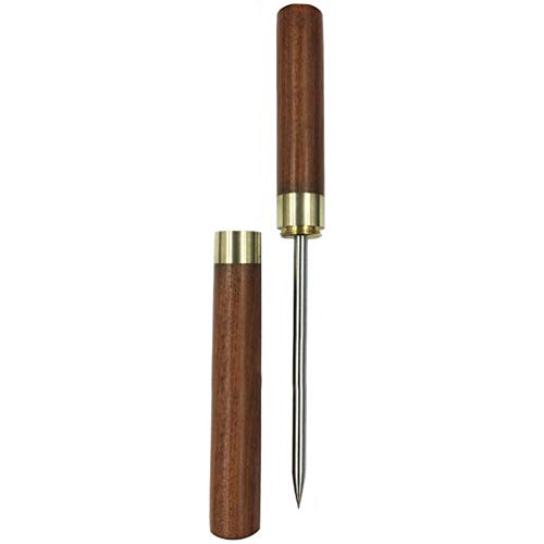 9インチ アイスピック ステンレススチール 木製ハンドル カバー付き キッチン、バー、バーテンダー、ピクニック、キャンプ、レストラン用 レッドサ