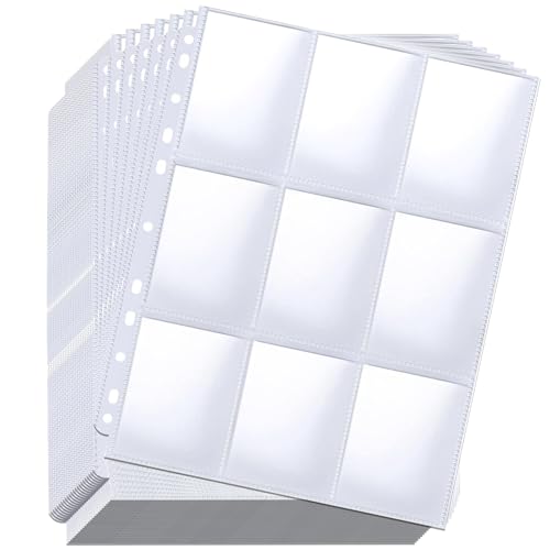 REIYAIBA トレカファイル 9ポケット カードファイル バインダー 両面収納 30枚入り 2穴・3穴・4穴対応 トレカホルダー コレクショ