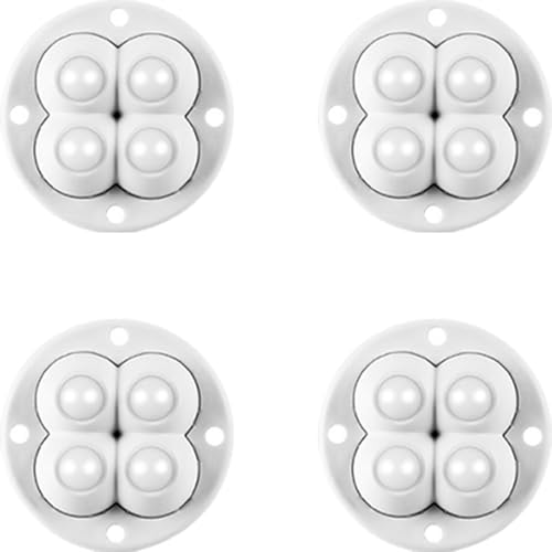 キャスター ナイロン ホワイト 4個 360度回転 静かに移動 マルチパーパス 耐摩耗性 収納ボックス キャビネット プランターなどのキャスター