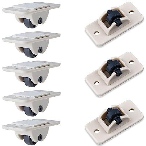 TBDBNR 貼るだけキャスター ミニキャスター 8個セット キャスター 穴あけ不要 両面シール付属 多機能 カラーボックス/ビン/化粧品収納/
