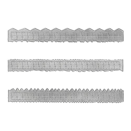 LKCCTK イレギュラーエッジ定規 測定定規 ギザギザ デッキルエッジ エンボスカッティングダイ スクラッ..