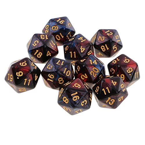 nicobeststoreのYourandoll 10個 多面体ダイス D20サイコロ 20面ダイス Dungeons and Dragons 、DND、 TRPG、 MT｜アングル2