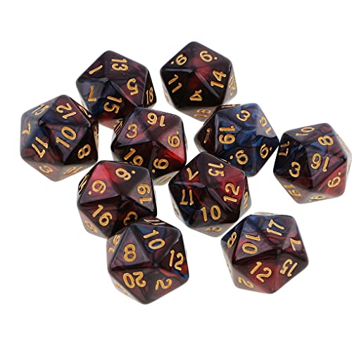 nicobeststoreのYourandoll 10個 多面体ダイス D20サイコロ 20面ダイス Dungeons and Dragons 、DND、 TRPG、 MT｜アングル3
