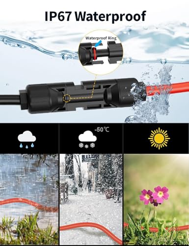 Tonton 9m MC4ケーブル 10AWG 6mm2ソーラー延長ケーブルソーラーパネル接続用 太陽光パネル用延長コード MC4コネクター I