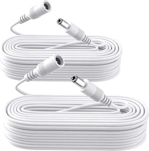 ホワイト/2X10M-W/DC-10M-W-2Pack・Color:ホワイト・パッケージ個数:1・オス-メスDC延長ケーブル---DC 12V 5.5mm x 2.1mm電源延長ケーブル、オス-メスコネクタ。デバイスの標準電源ケーブルが短く、設置場所まで延長する必要がある場合に最適なソリューションです。2本以上の延長ケーブルをカスケード接続することで、より長い距離に対応できます。注意：DC 5.5mm x 2.1mmプラグ専用です。他のサイズには対応していません。・幅広い用途---CCTV セキュリティ カメラ、IP カメラ、LED ライト ストリップ、モニター、プリンター、照明、ルーター、録画機器などに最適です。12V DC 電源アダプターまたは 12V DC 電源を必要とするその他のデバイス、または DC 5.5mm x 2.1mm プラグ付きの低 DC 機器に適合します。・安全で信頼性が高い---100%プレミアム純銅線を使用したこのケーブルは、アルミ被覆銅線を使用したケーブルよりも優れた導電性と安定した伝送性能を備え、より安全に動作します。プ