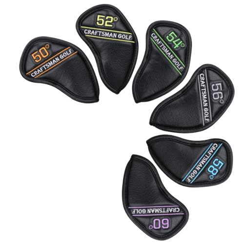 CRAFTSMANクラフトマン ゴルフウェッジカバー アイアンカバー ヘッドカバー 50°52°54°56°58°60° セット カラフル数字