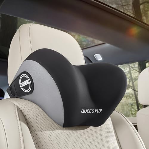 ネックパッド クルマ ネックピロー 低反発 通気性設計 内部のメモリーフ ォームで 10000回の圧縮テスト車 クッション 首 これは適度の硬さ