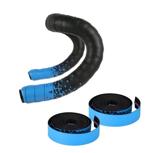 自転車バーテープ ドロップハンドルバーテープ 滑り止め グリップテープ 軽量 衝撃吸収 ハンドル テープ EVA素材、左右セット(4)