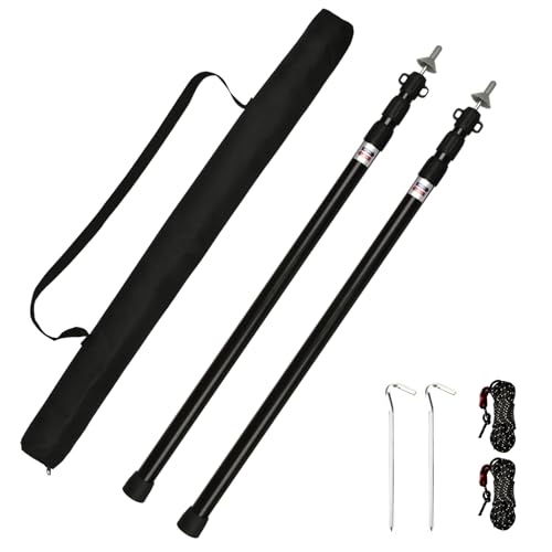 テント用伸縮ポール、オーニングポール、伸縮テントポール、アルミニウムキャノピーサポート、伸縮式95..