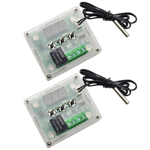 Rakuten - CM Hardware サーモスタットDC 12V XH-W1209 温度熱センサスイッチ -50〜110℃ デジタルサーモスタット 2個セット