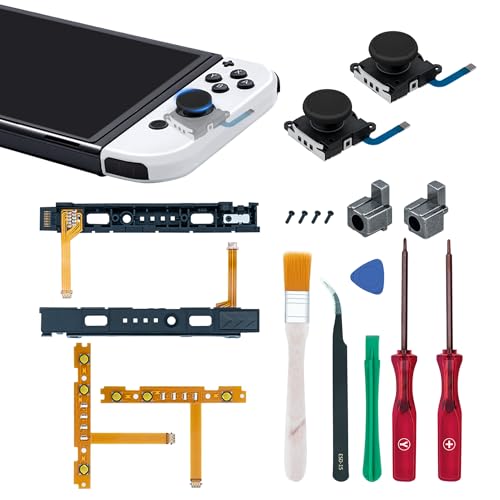 Mcbazel Switch Joy-con対応 修理部品セット 有機ELモデル対応 ジョイコン修理パーツ 交換部品 右/左センサー2個 ジョイ
