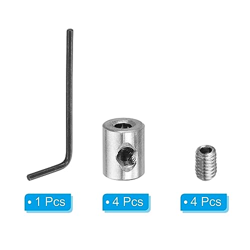 PATIKIL 3 mmホール ワイヤーロープクリップセット 4個 304ステンレス鋼 単穴 ロックケーブルクランプクリップ M4六角ネジスパナ nicobest-10023222 nicobeststore サンプル画像3