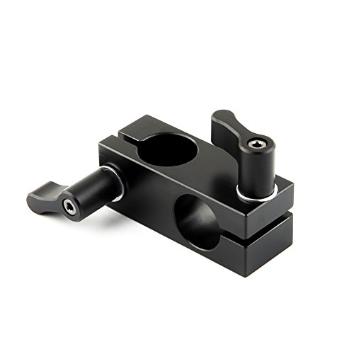 Rakuten - NICEYRIG カメラロッドクランプ 15mmロッドサポート 直角90度 アルミ合金製 軽量 DSLR装備 蝶ナット付き -039