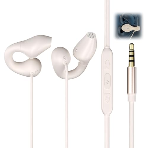 2025年新設計 イヤーカフ イヤホン オープンイヤー イヤホン 耳を塞がない マイク付き φ3.5mm ゲーミングイヤホン 耳掛け 落ちにくい