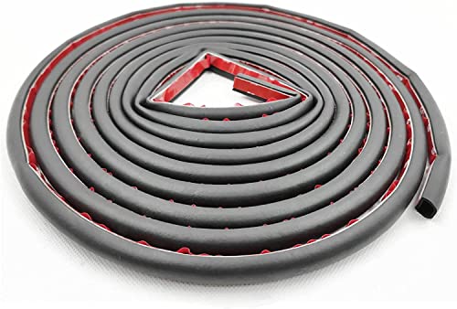 CGnaldo 5M D型 10M B型 車用ドアモール ウェザーストリップ 静音 風切り音遮断 ブラック 1巻入り 5M D型