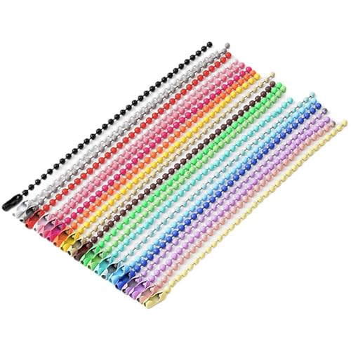 乐天商城 - LIANHATA ボールチェーン キーホルダー 100本セット コネクター付き チェーンキーホルダー 大容量 マルチカラー 12cm キーチェー