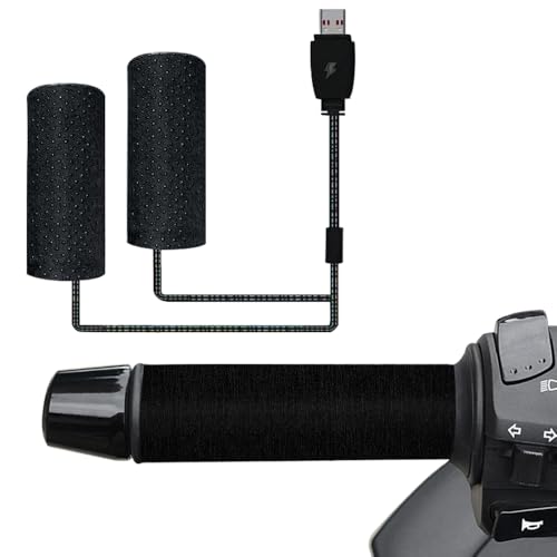 Barobke グリップヒーター バイク用 巻き付け式 USBグリップヒーター 3段階温度調整 スイッチ付き 防寒ホットグリップ バイク グリッ