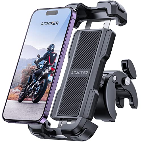 2025新登場 Aomiker バイク スマホ ホルダー スタンド : バイク 携帯 ホルダー オートバイ スマホ 固定 バイクホルダー 原付