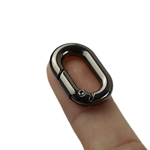 2個 亜鉛合金 カラビナ キーホルダー キーリング バッグ財布バッグショルダーバッグ ハードウェア部品 接続バックル修理 black 2