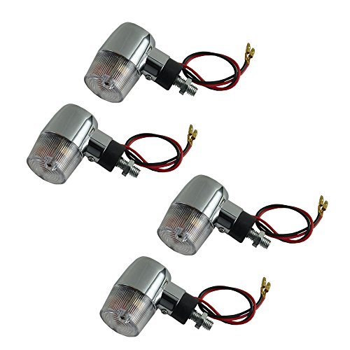 バイクパーツセンターBike Parts Center メッキウインカー丸型 汎用 クリアレンズ 4個セット 31-38-03