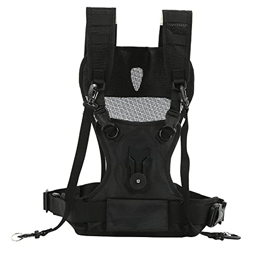 デュアルカメラハーネス、カメラ用マルチキャリングチェストベストシステム、ナイロン製耐久性のある快適な 調節可能なチェストハーネス、登山結婚式旅行