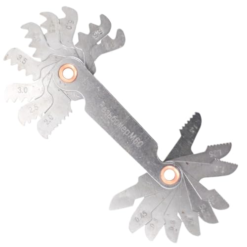 winova 20枚? ピッチゲージ 60° ミリ規格 0.4mm?6mm 測定工具 炭素鋼製