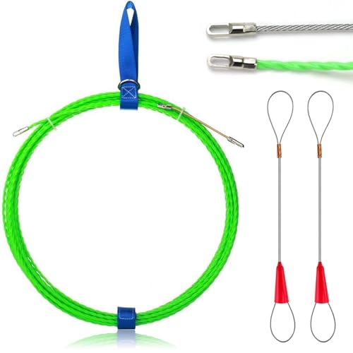 Rakuten - 通線ワイヤー 線径4.5mm×10m 通線 入線専用ワイヤー 通線工具 電線通し 配線通し スチールワイヤー ロープ通し 結束ワイヤー 結束バン
