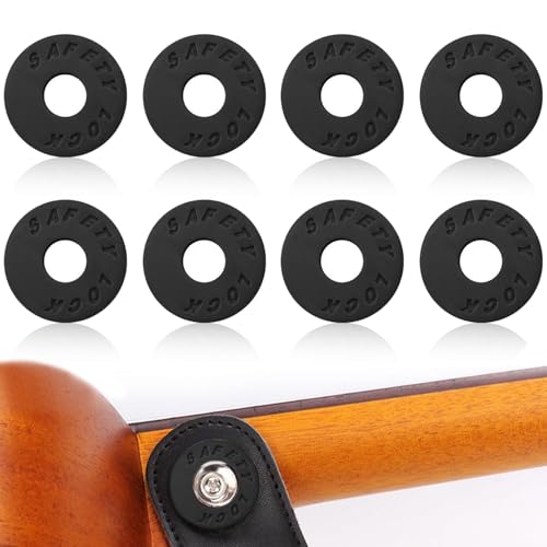 パッケージ個数:1・セット内容工具の紛失や使い回しを防ぐ8個セット。 直径25mm、内径9mm、厚さ2.9mm。・材質シリコン。 重量13グラム。・特徴ギターストラップの穴の拡散を減らし、ギターストラップに簡単に固定することができます。・用途ギターやベースのストラップをしっかり固定し、安心して演奏を楽しめます。・適用範囲エレキギター、フォークギター、ベースに適しています。ギターストラップロック 8個セット シリコン製 ギターストラッププラグ ロック付ピン ピン付ピン 楽器アクセサリー 落下防止