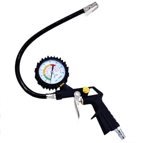 Renjzle エアチャックガン 空気圧センサー 0-16Bar 0-220Pis エアゲージ 自動車 バイク 空気入れ タイヤエアーゲージ パ