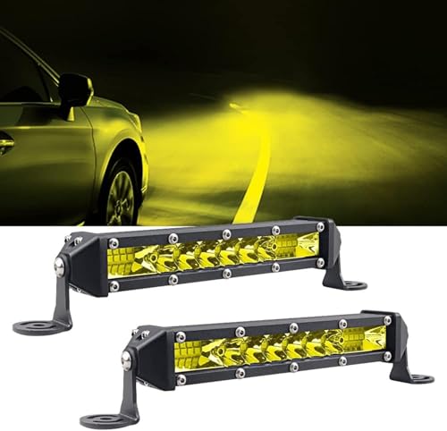 Largoods LED作業灯 7インチ 高輝度 LED投光器 広角狭角12v-24v 兼用 ワークランプ タイヤ灯 デッキライト 軽トラ作業