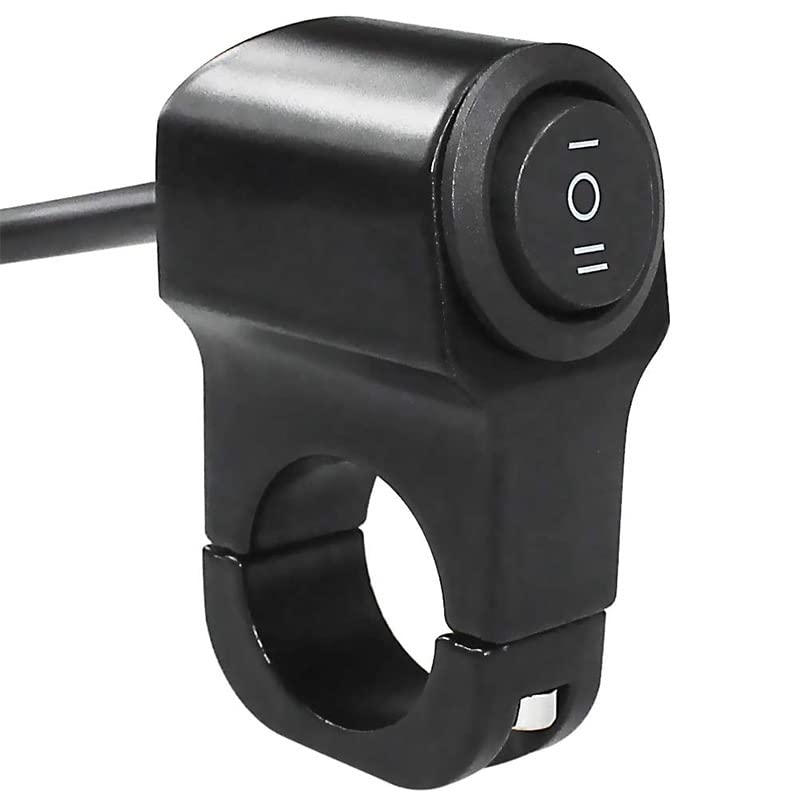 バイク 防水 スイッチ ヘッドライトフォグスポットライト ON/OFFスイッチ 防水 12V 22mm 取付簡単 モトクロスに適しています/バイ