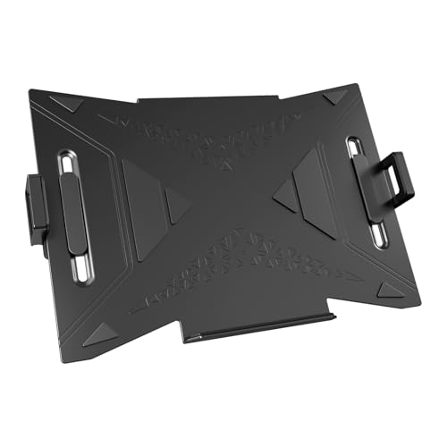ACCURTEK ラップトップホルダー ノートパソコントレイ モニターアーム用 滑り止めシート付きマウント スチール製 12-18インチ VES