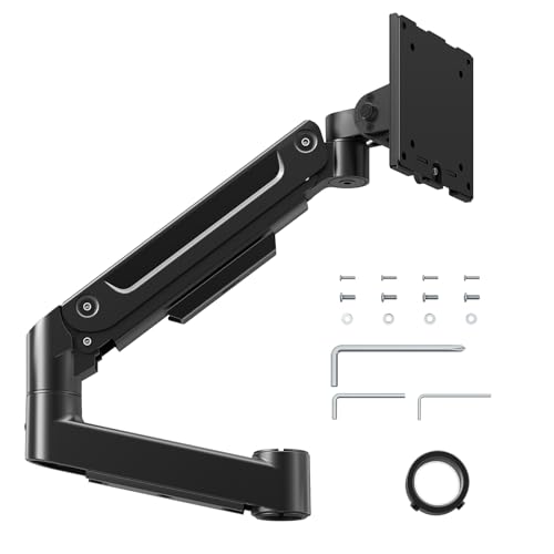 ACCURTEK モニターアーム 追加アーム 49インチ対応 耐荷重20kg VESA規格 35mm支柱専用 ポール取付 ブラック