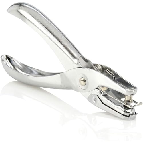 ShuaWdk穴あけパン チ、金属製シングルホールペーパーパンチパンチャー、ベルト 穴あけ、ペーパーパン..